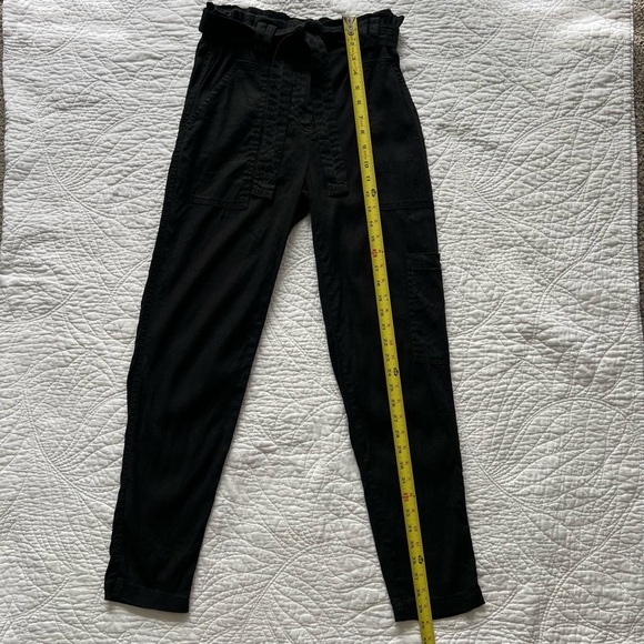 Women's Elevenses Black Linen High-Waisted Pants XS - Picture 6 of 9